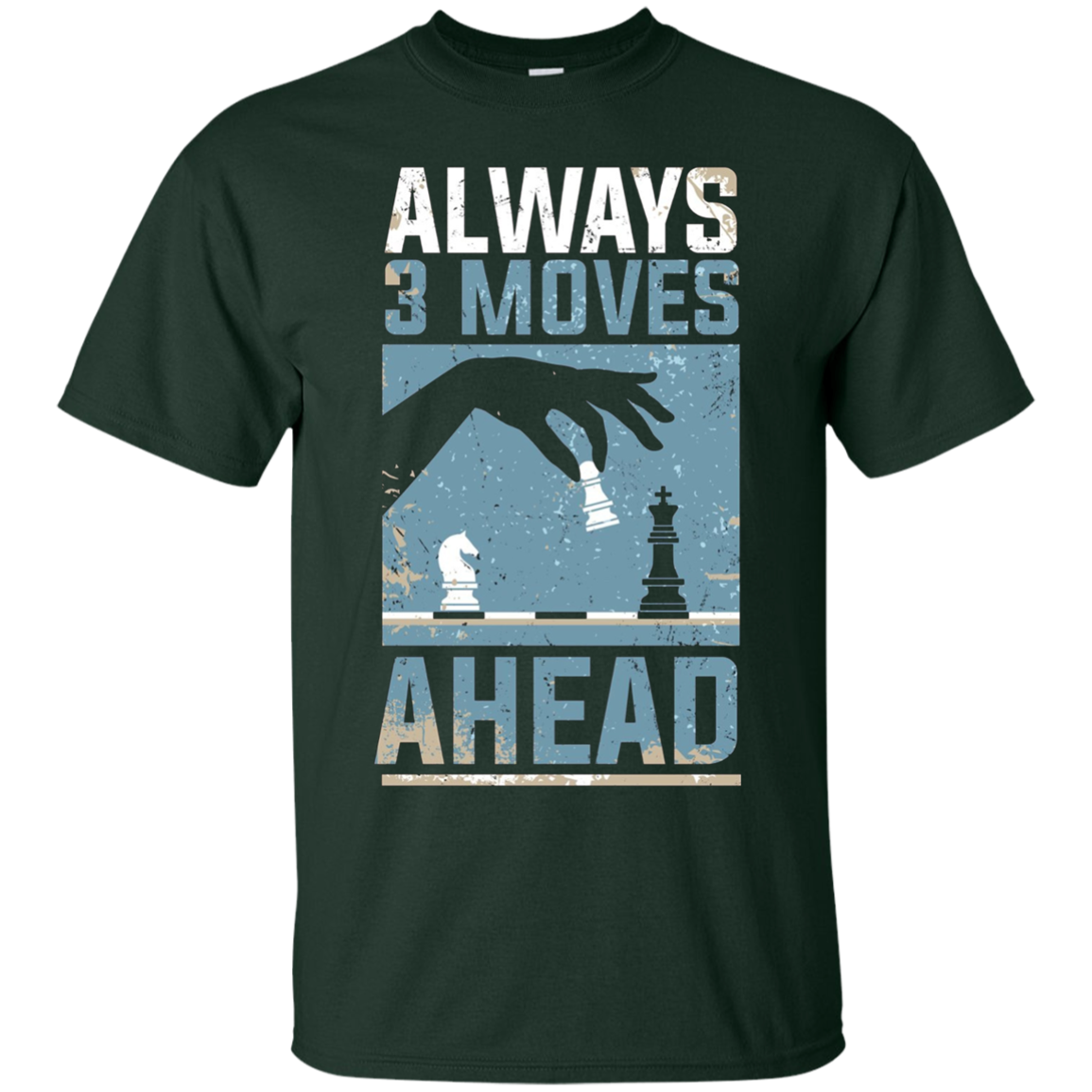 Witty Chess Tees - Always 3 Moves Ahead Vintage T-Shirt