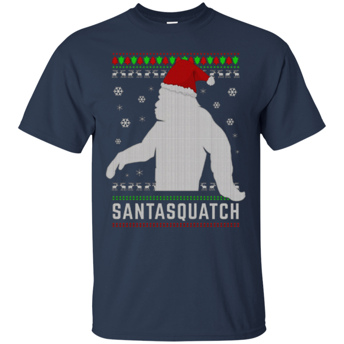 Santasquatch Christmas Ugly Sweater T-Shirt Funny Gift