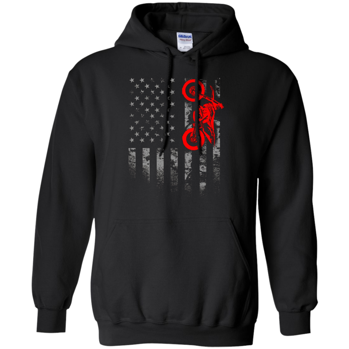 American Flag Motocross Bike Dirtbiking Off Road Tshirt