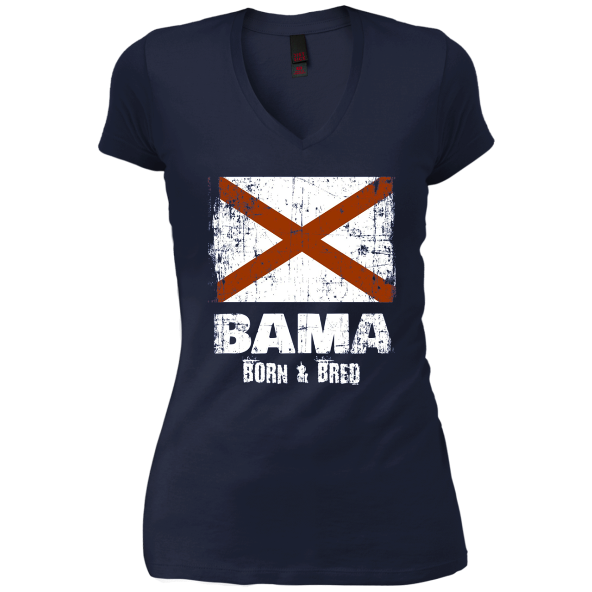 Alabama Shirt Vintage Design Bama Born Bred Gift Long Sleeve