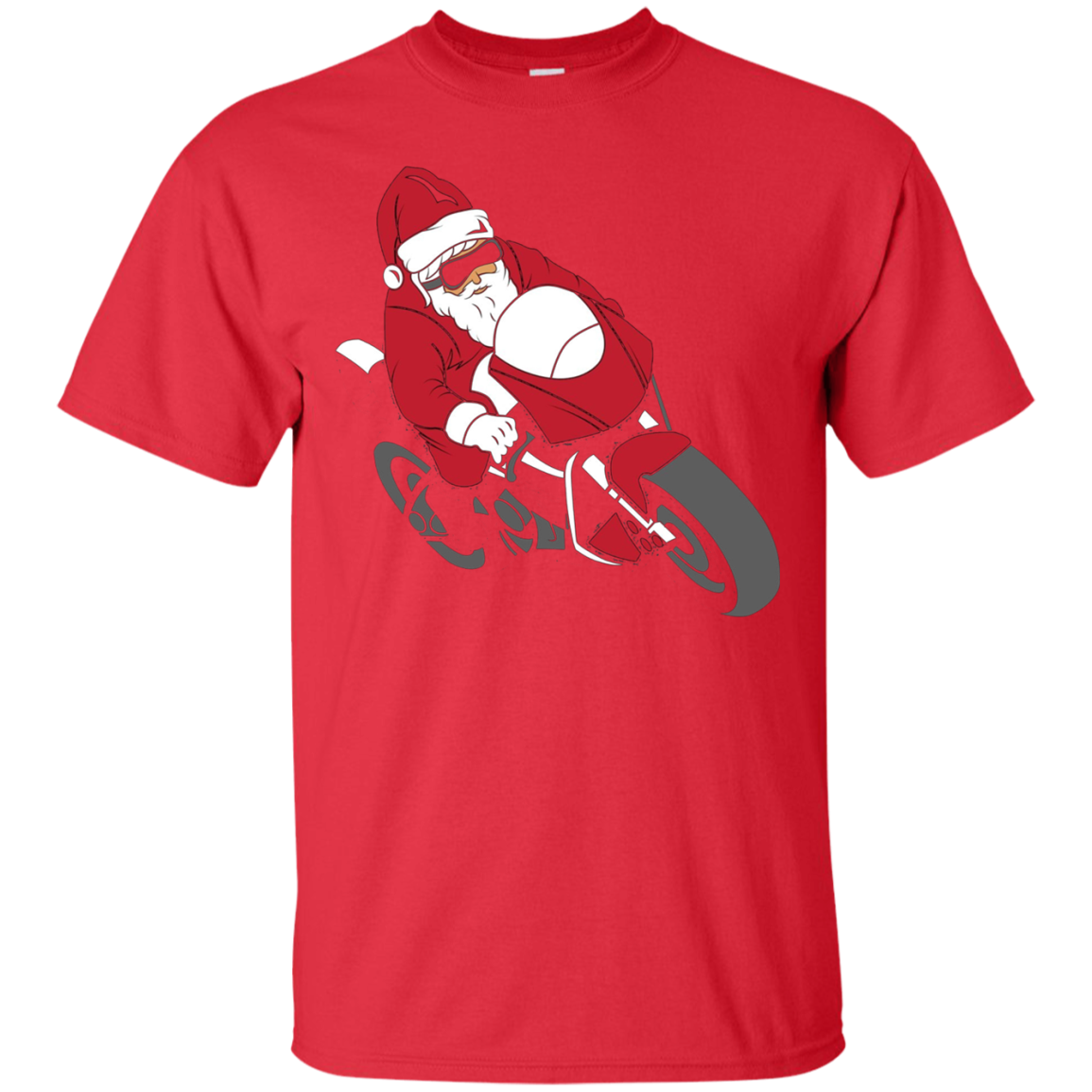 Santa Motorcycle T-Shirt | Funny Christmas Bike Shirt