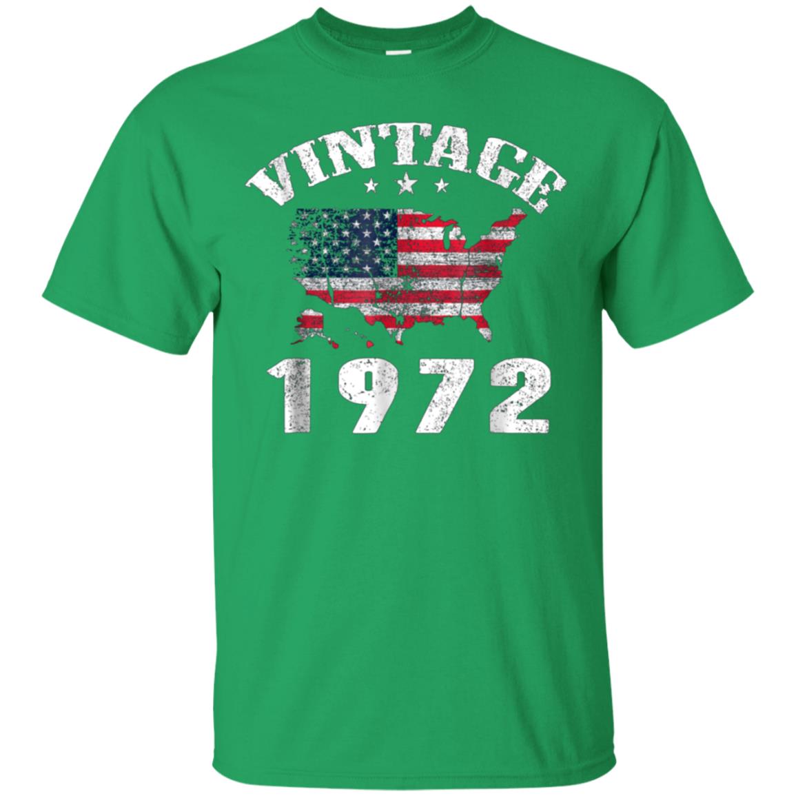 American USA Flag Vintage 1972 Shirt 46th Birthday Gifts Tee