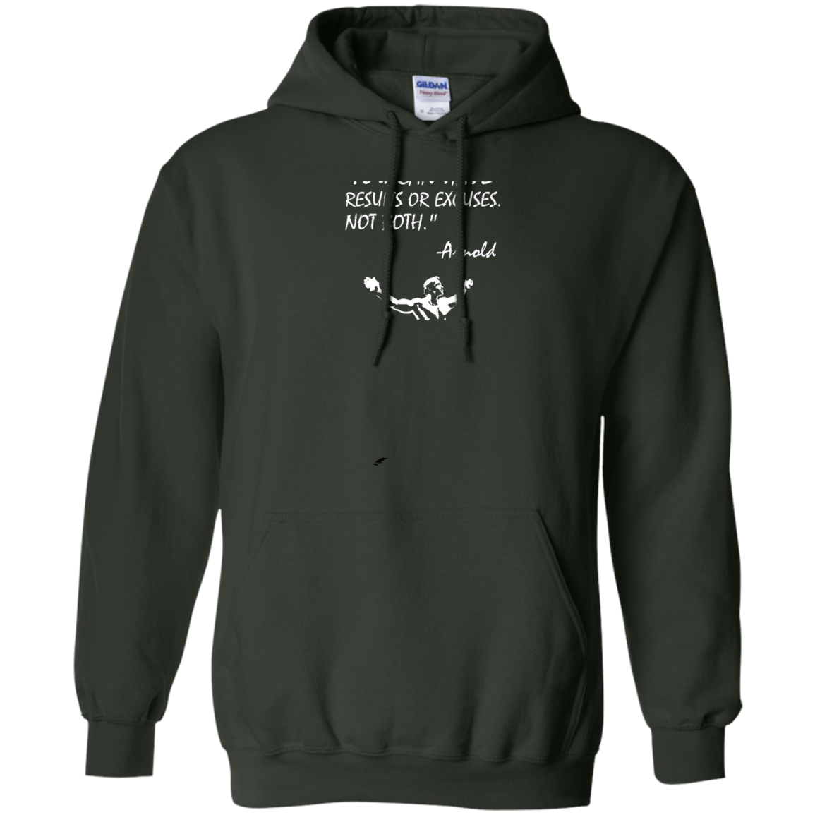 Arnold Quote Results or Excuses Conquer Gym Lifting Workout Mens T Shirt