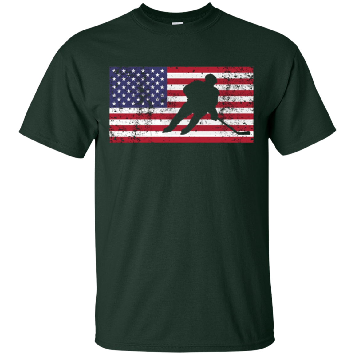 American Flag Hockey USA Patriotic Ice Skating Cool T-Shirt