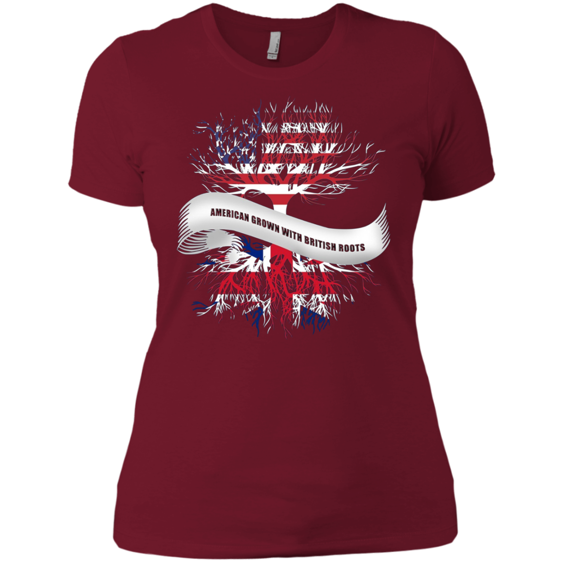 American Grown With British Roots T-Shirt Great Gift Tee