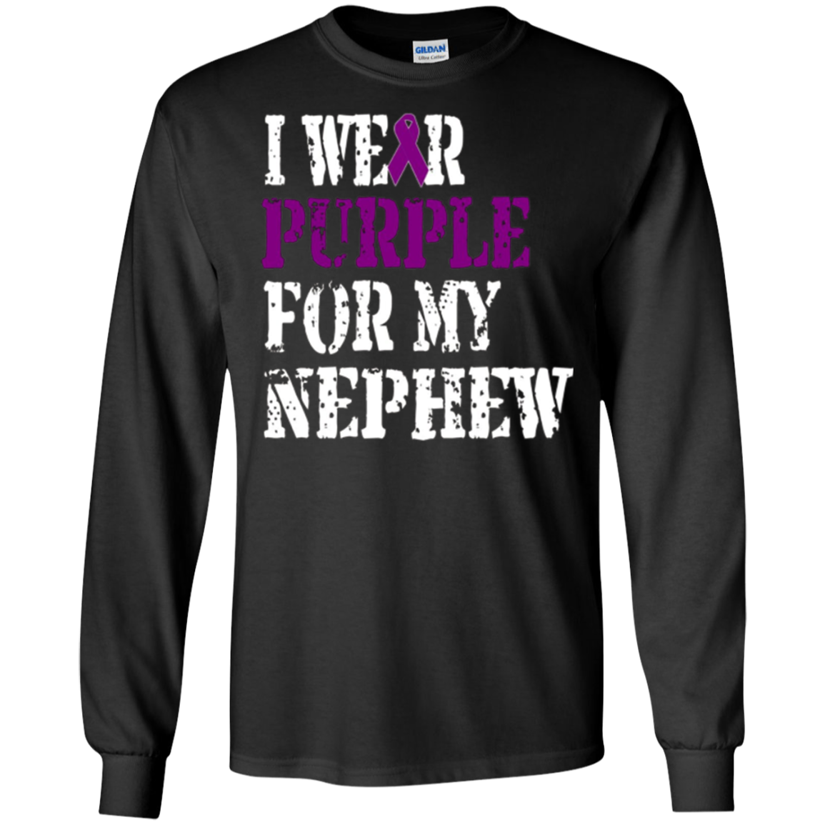 Alzheimer's Awareness T-Shirt I Wear Purple For My Nephew