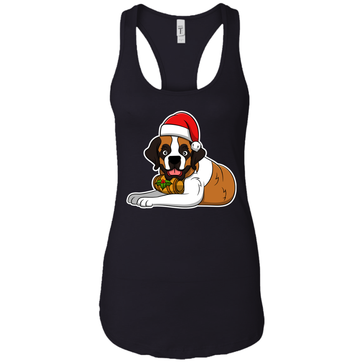 Christmas St. Bernard Dog T-Shirt, Puppy Xmas Gift
