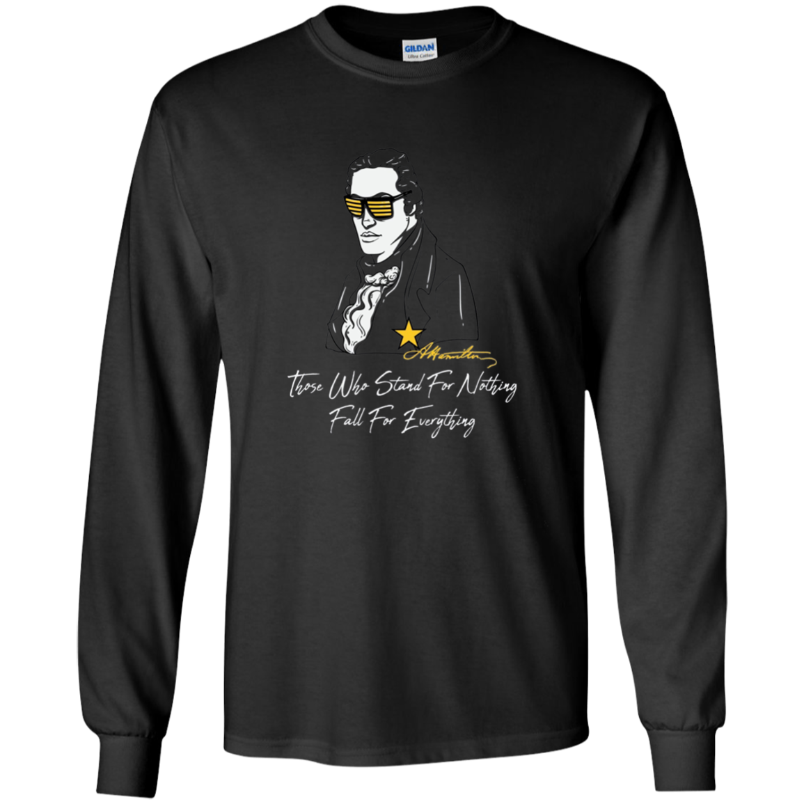 Alexander Hamilton Long Sleeve T-Shirt Founding Fathers USA