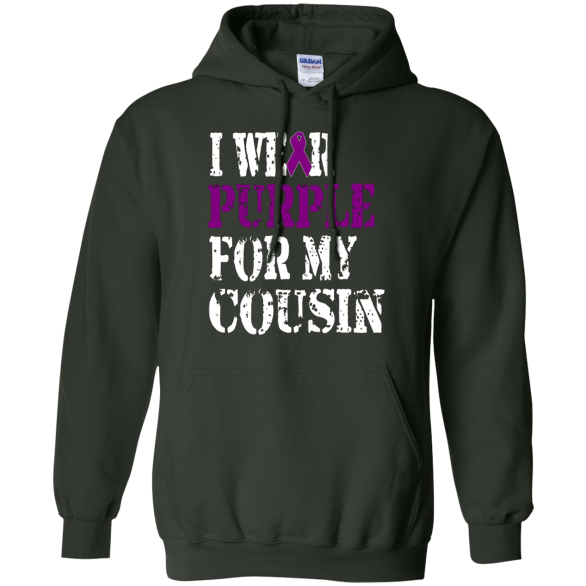 Alzheimer's Awareness T-shirt I Wear Purple For My Cousin