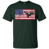 Image of American Flag Motocross Motorcycle Patriotic T-Shirt Fun