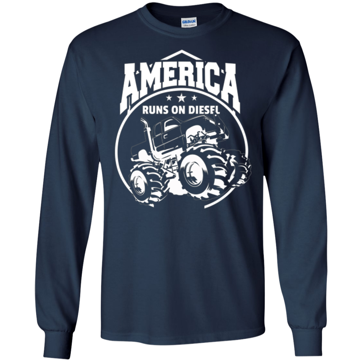 America Runs On Diesel Gear Monster SUV Truck Fans T-Shirt