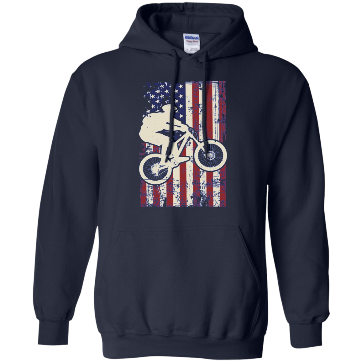 American Flag Mountain Biking Shirt Long Sleeve Bike Lover