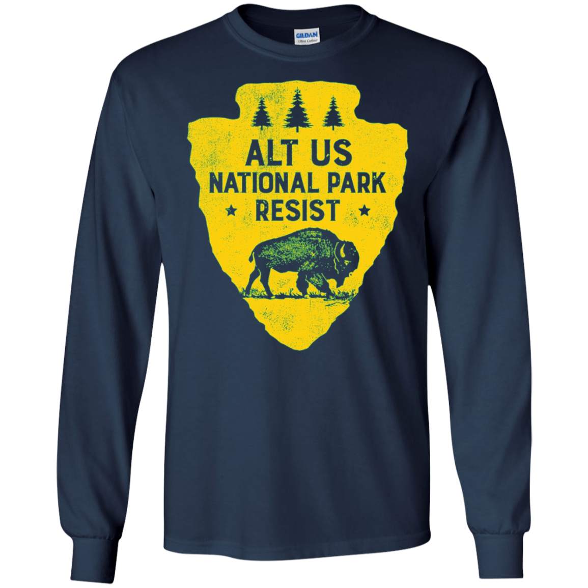ALT US National Park Resist Service T shirt Bison Vintage