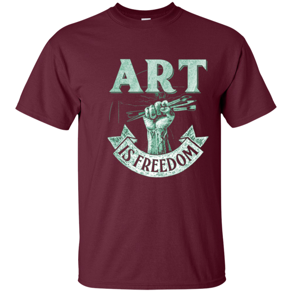 Art is Freedom great t shirt for artists who love to draw