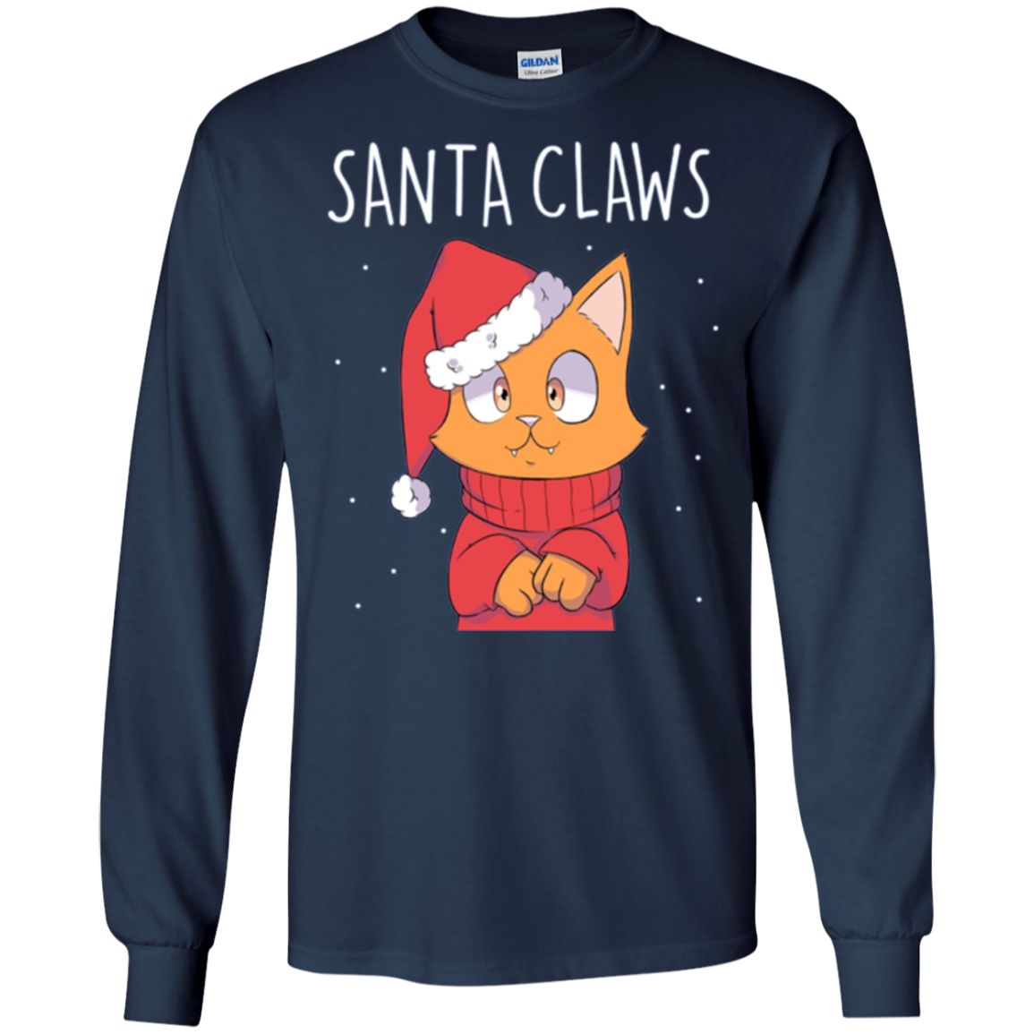 Santa Claws Cat Lovers Long Sleeve Shirt