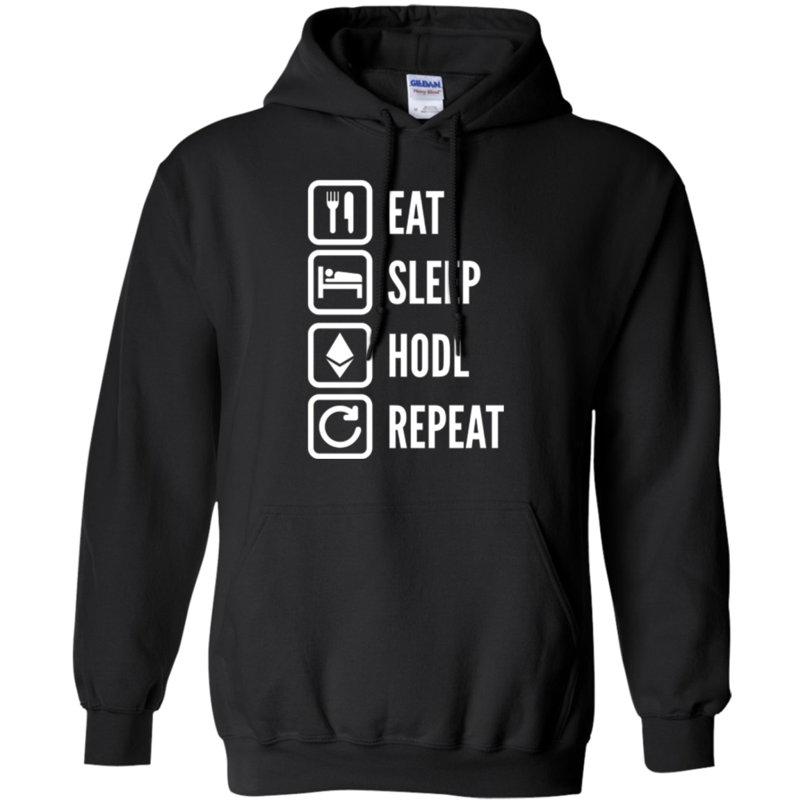"Eat, Sleep, Hodl, Repeat" Ether T-Shirt