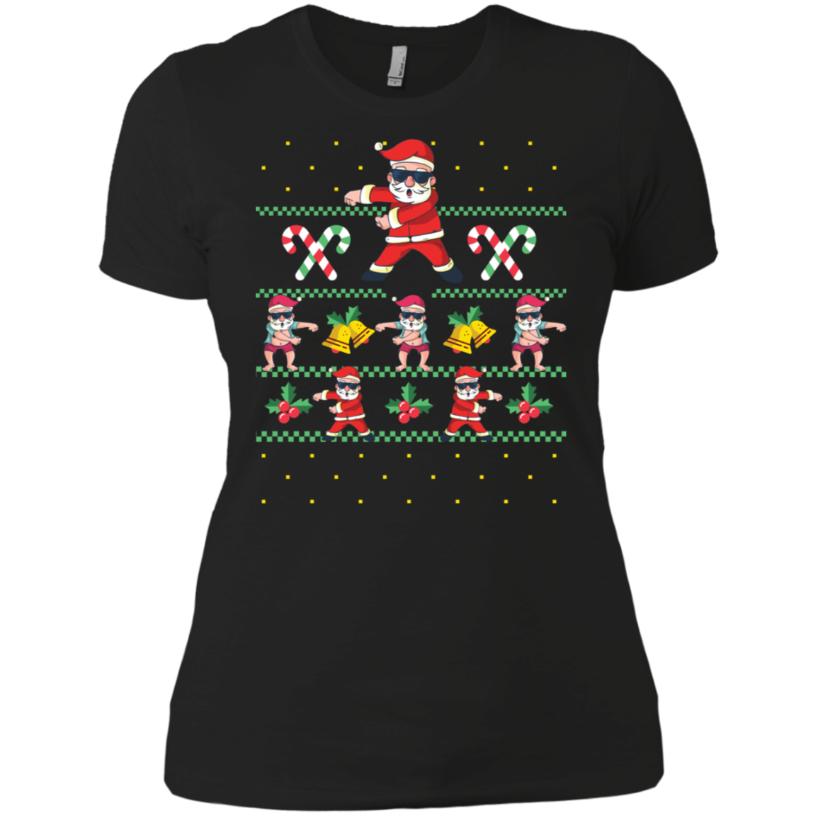 Santa Floss T-Shirt Funny Flossing Dance Ugly Sweater Meme