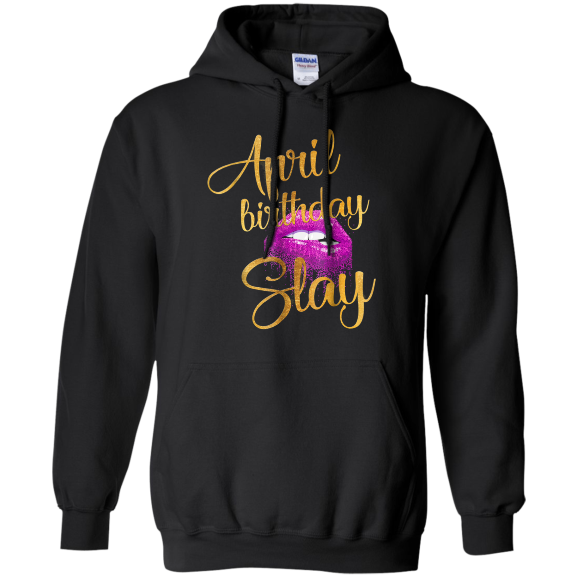 April Birthday Purple Lips Slay T-shirt Birthday Gift
