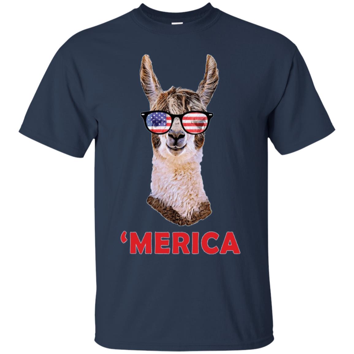 'Merica Llama Patriotic USA July 4 Sunglasses Funny T-Shirt