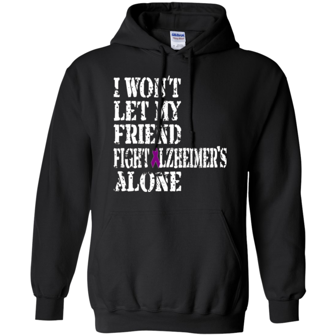 Alzheimer's Awareness Shirt For Friends Purple Ribbon Tee