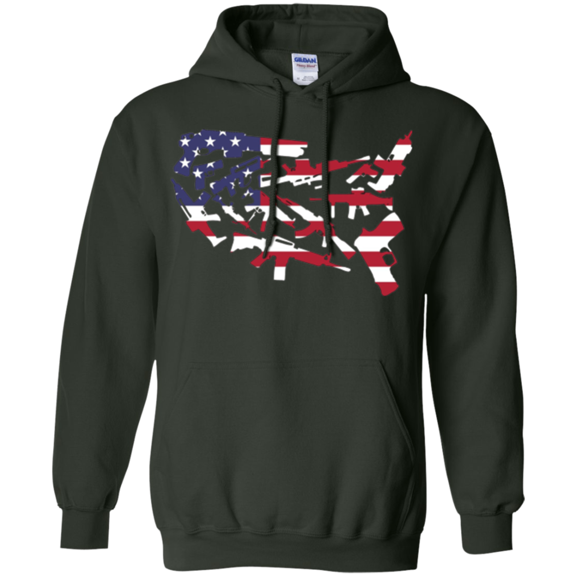 American Gun Shirt: United States Flag Pattern