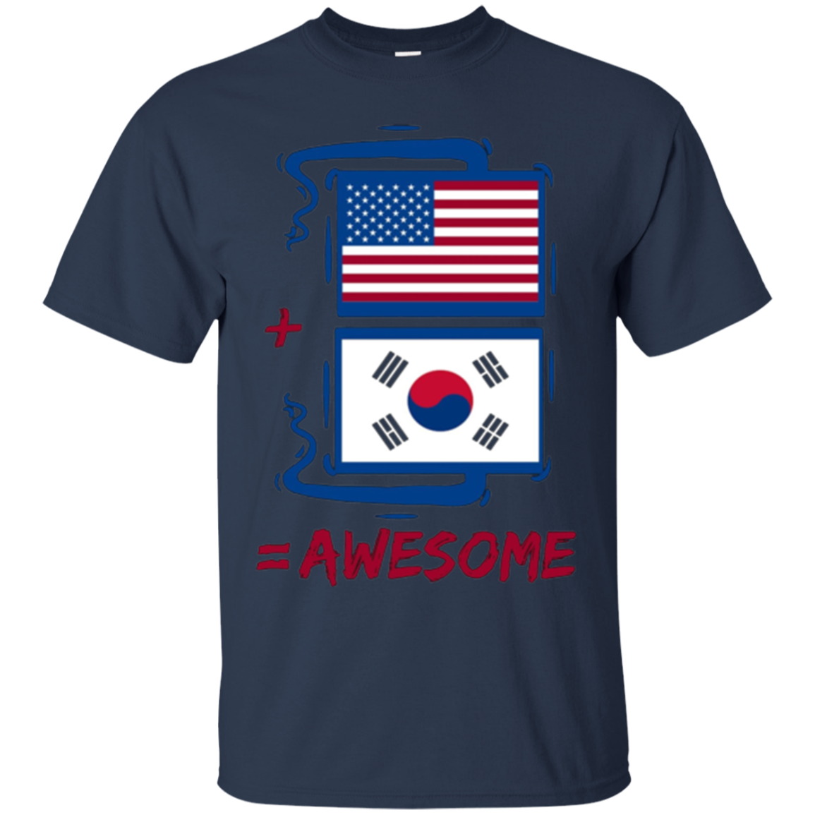 American +South Korea = Awesome Korean Flag Shirt