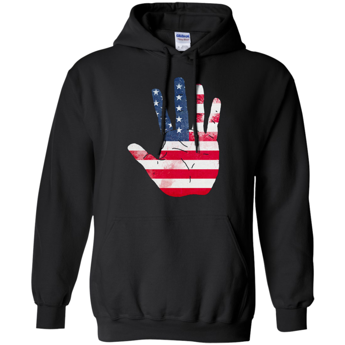 American Flag Waving Hand Hi Five Patriotic Novelty T Shirt