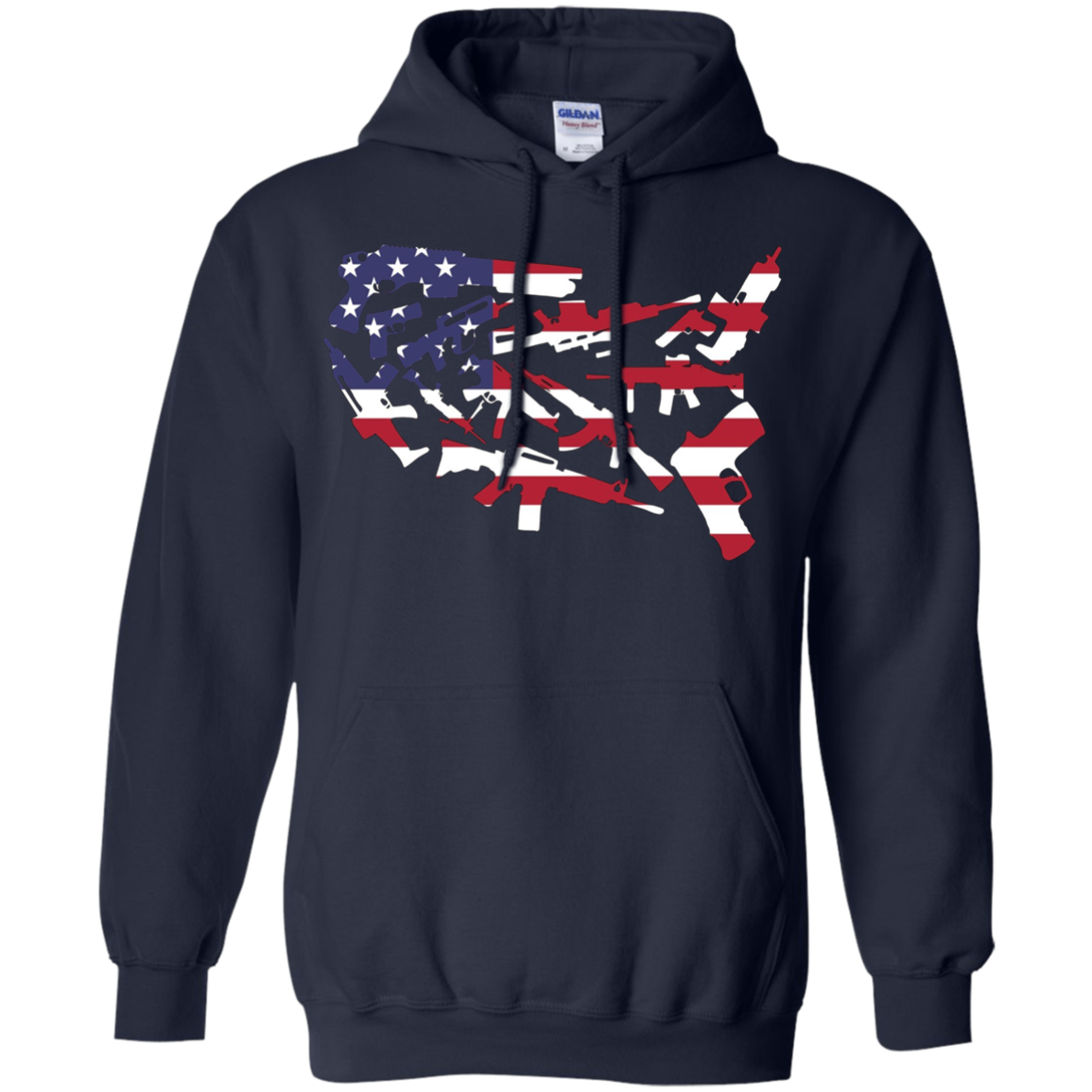 American Gun Shirt: United States Flag Pattern