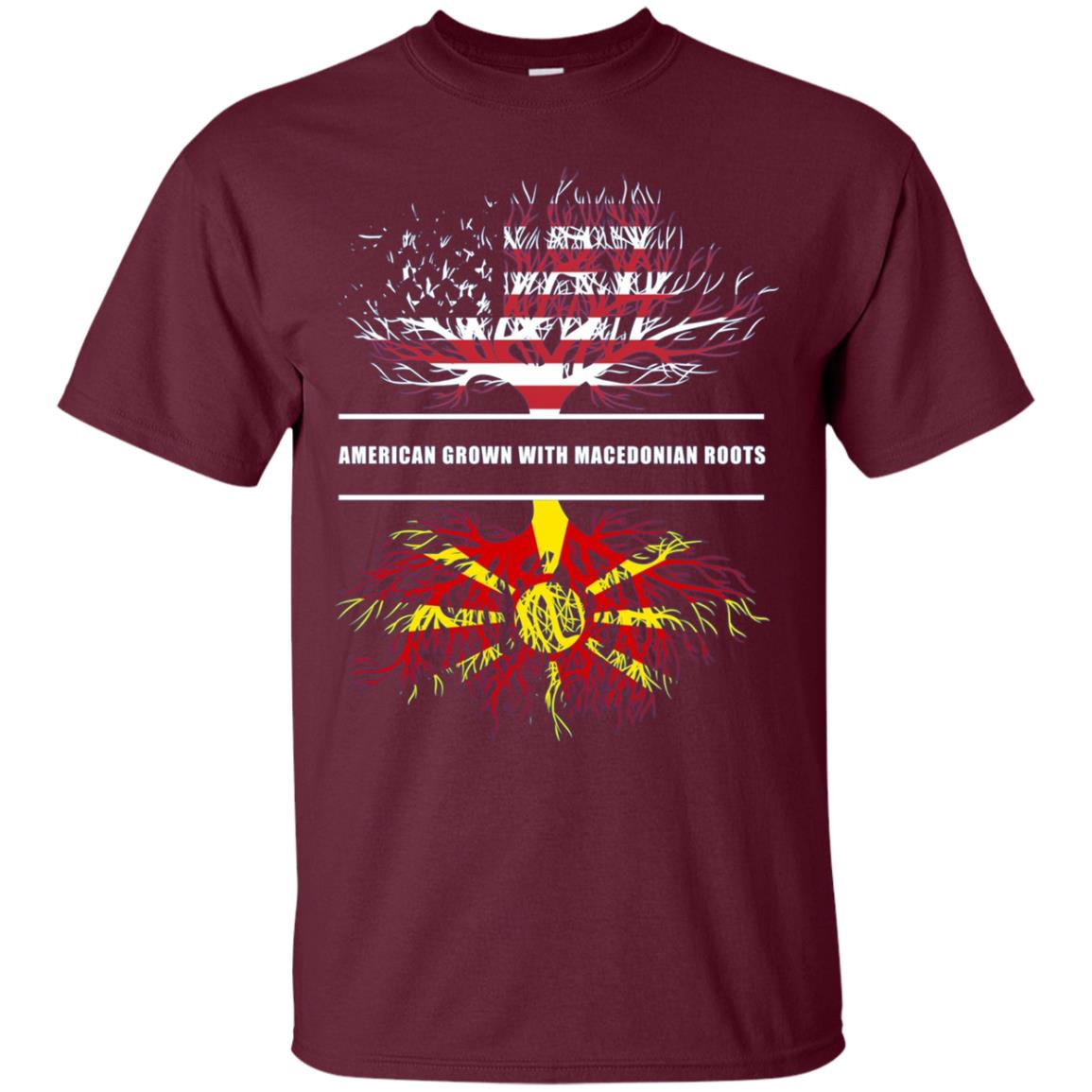 American Grown With Macedonian Roots T-Shirt Macedonia Shirt