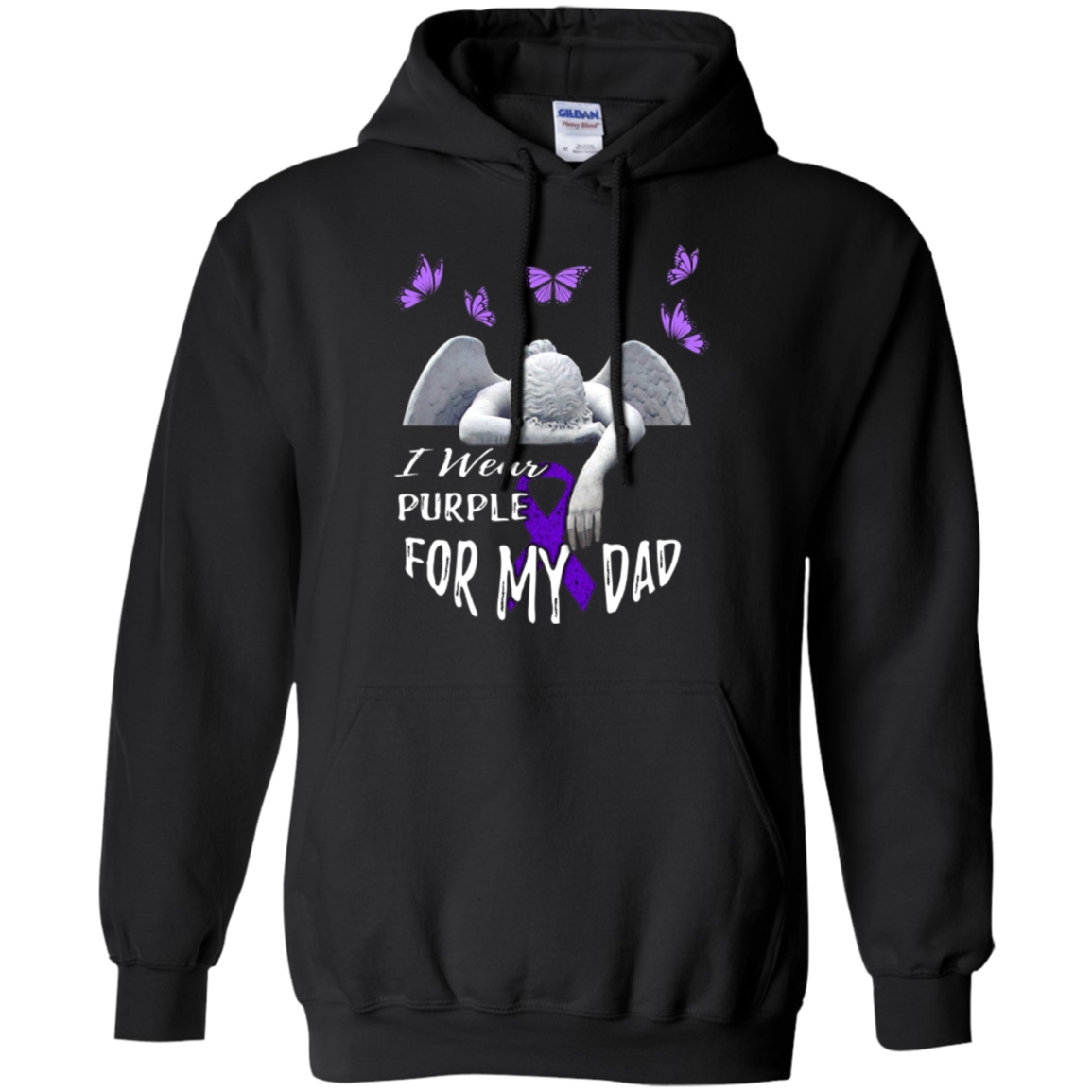 Alzheimer Awareness T-Shirt I Wear Purple for my Dad Tee