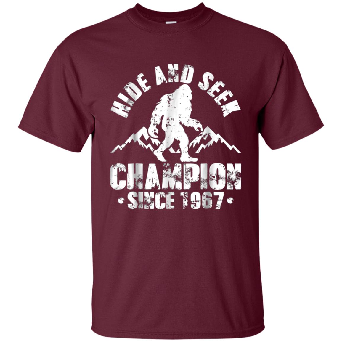 Bigfoot Yeti Hide and Seek 1967 Champion Sasquatch T Shirt