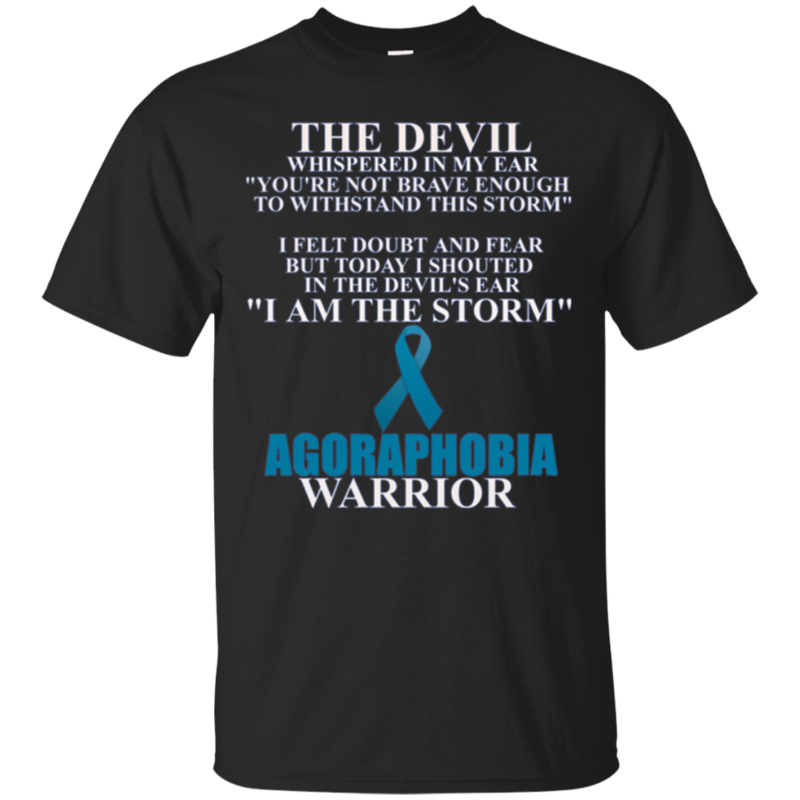 T-shirt de foi de ruban de conscience de guerrier d'agoraphobie