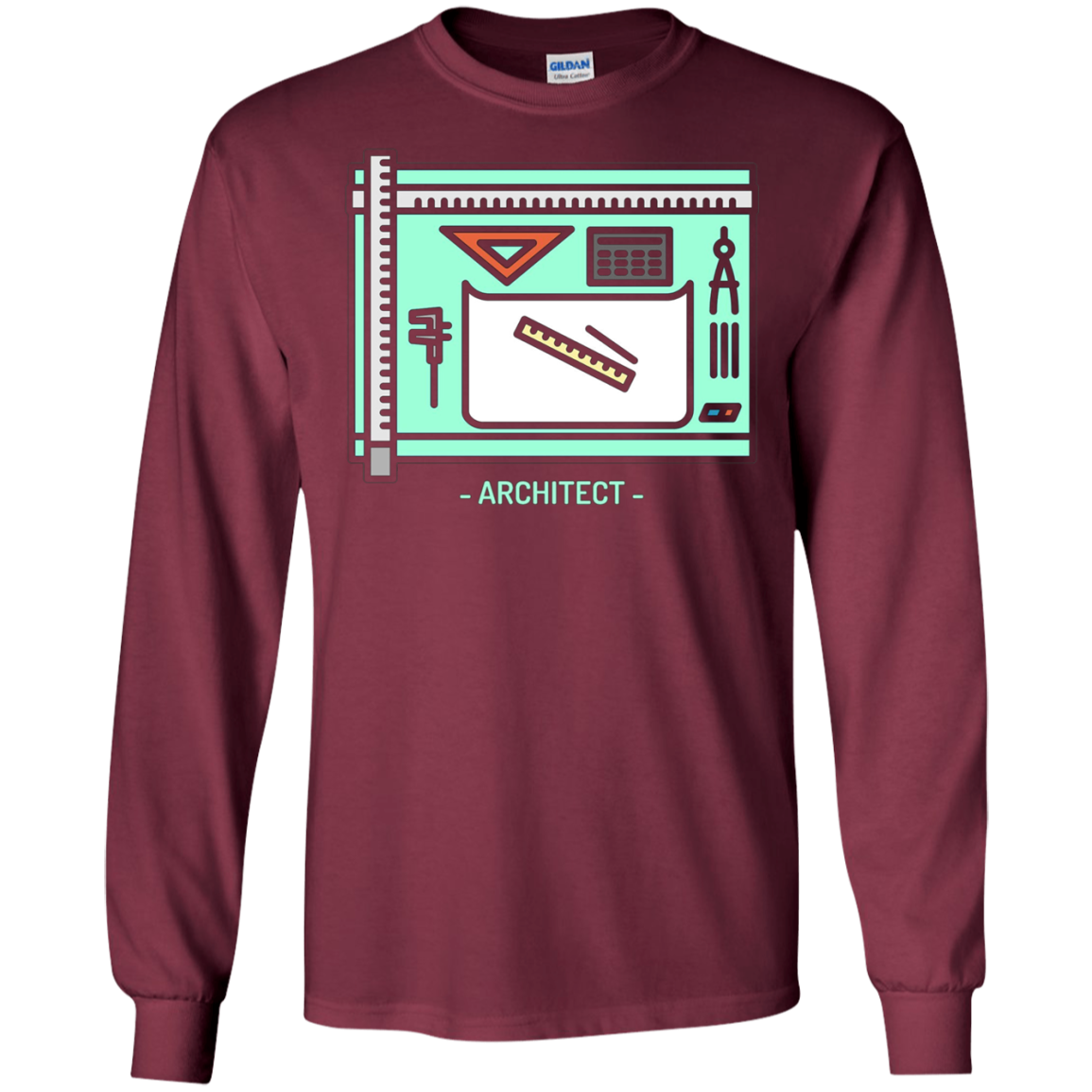 Architecture Tools Graphic Print Shirt Gift For Architect