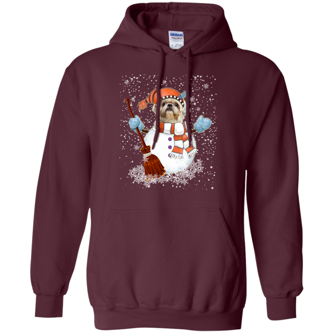 Christmas Snowman Shih Tzu Funny T-shirt
