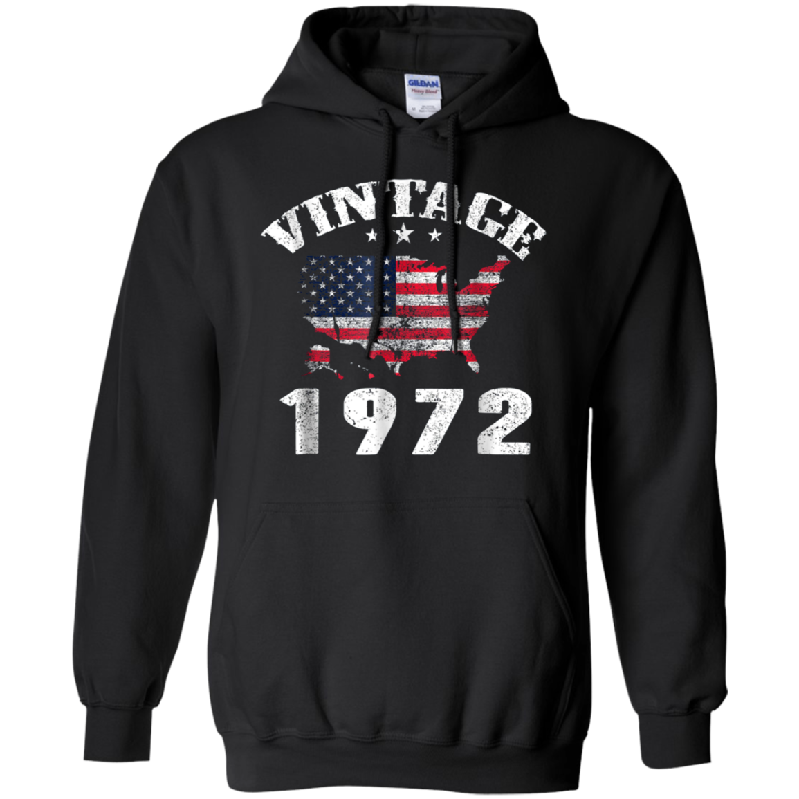 American USA Flag Vintage 1972 Shirt 46th Birthday Gifts Tee