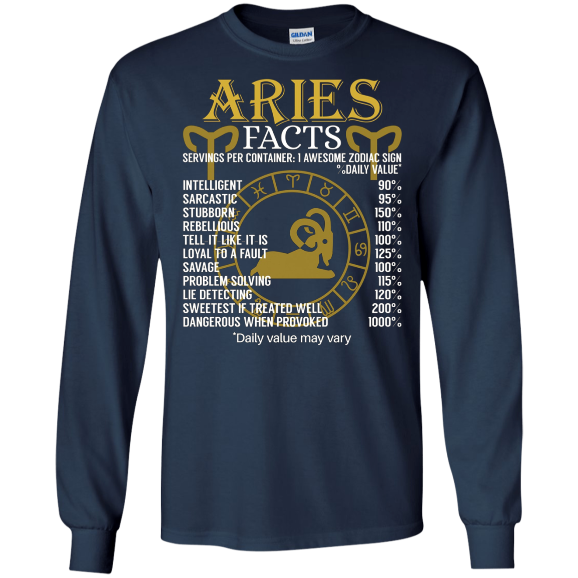 Aries Facts Zodiac Sign T-Shirt