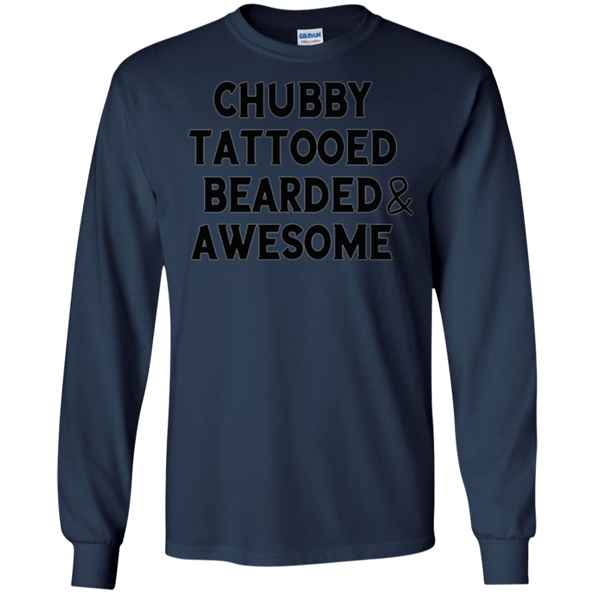 Chubby Tattooed Bearded & Awesome T-Shirt gift for men