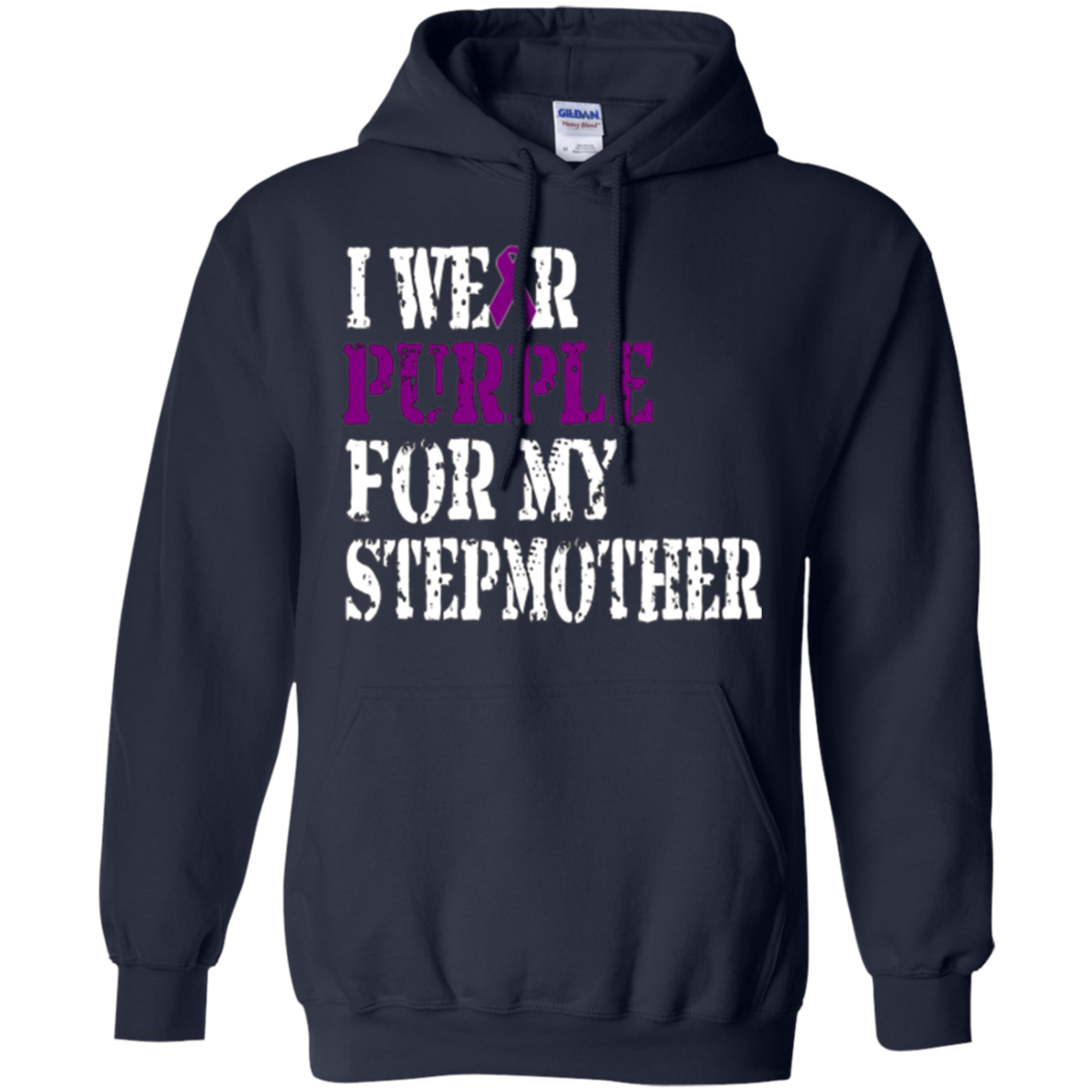 Alzheimer's Awareness Tshirt I Wear Purple For My Stepmother