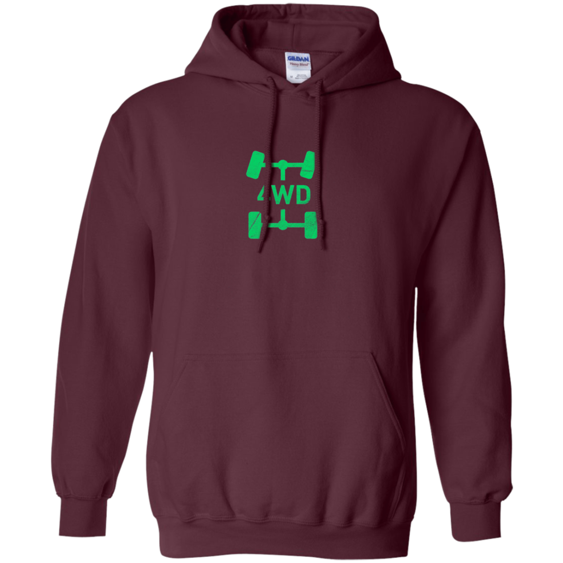 4WD Retro Long Sleeve T-Shirt Offroad Overland 4x4 Green