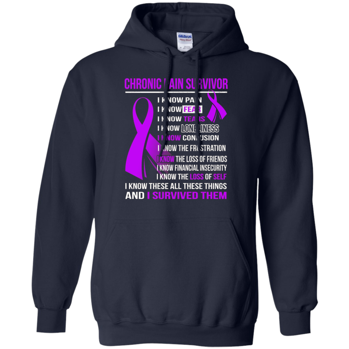 CHRONIC PAIN Survivor i know pain, tears t-shirt