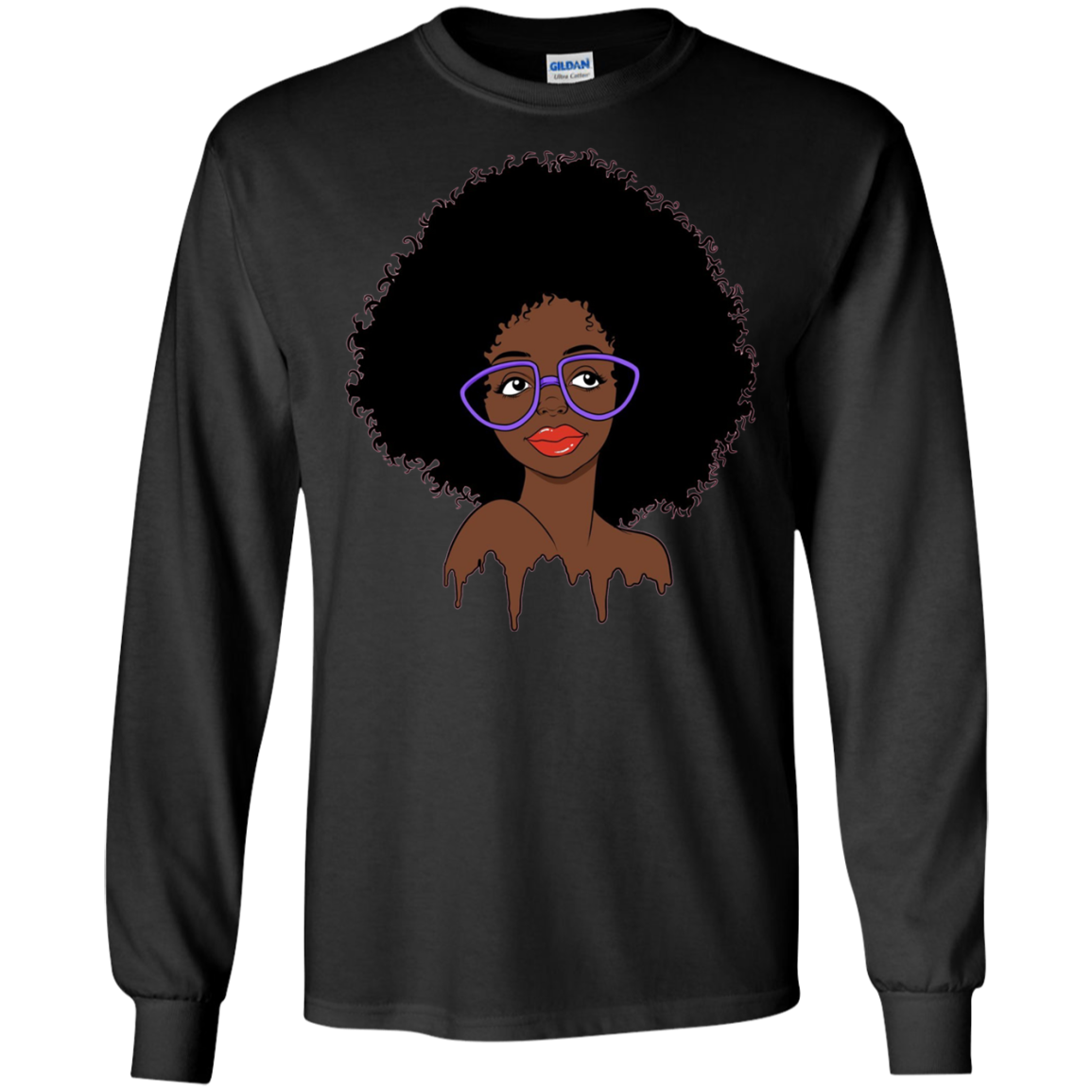 Afro Art Natural Hair T-Shirt for Black Women