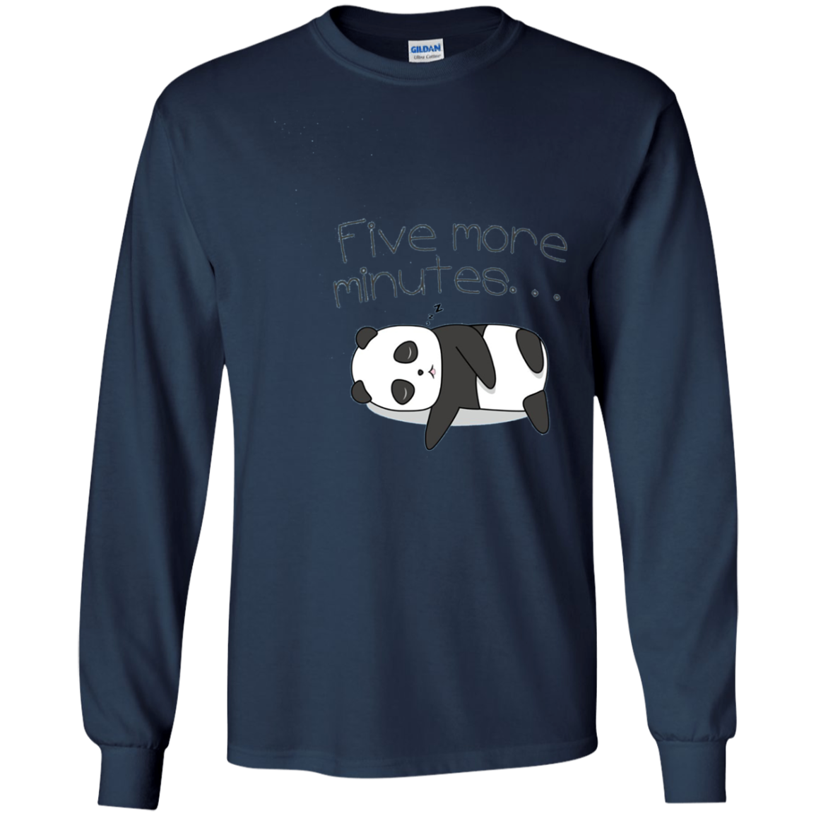 "Five More Minutes" Cute Sleeping Panda Shirt