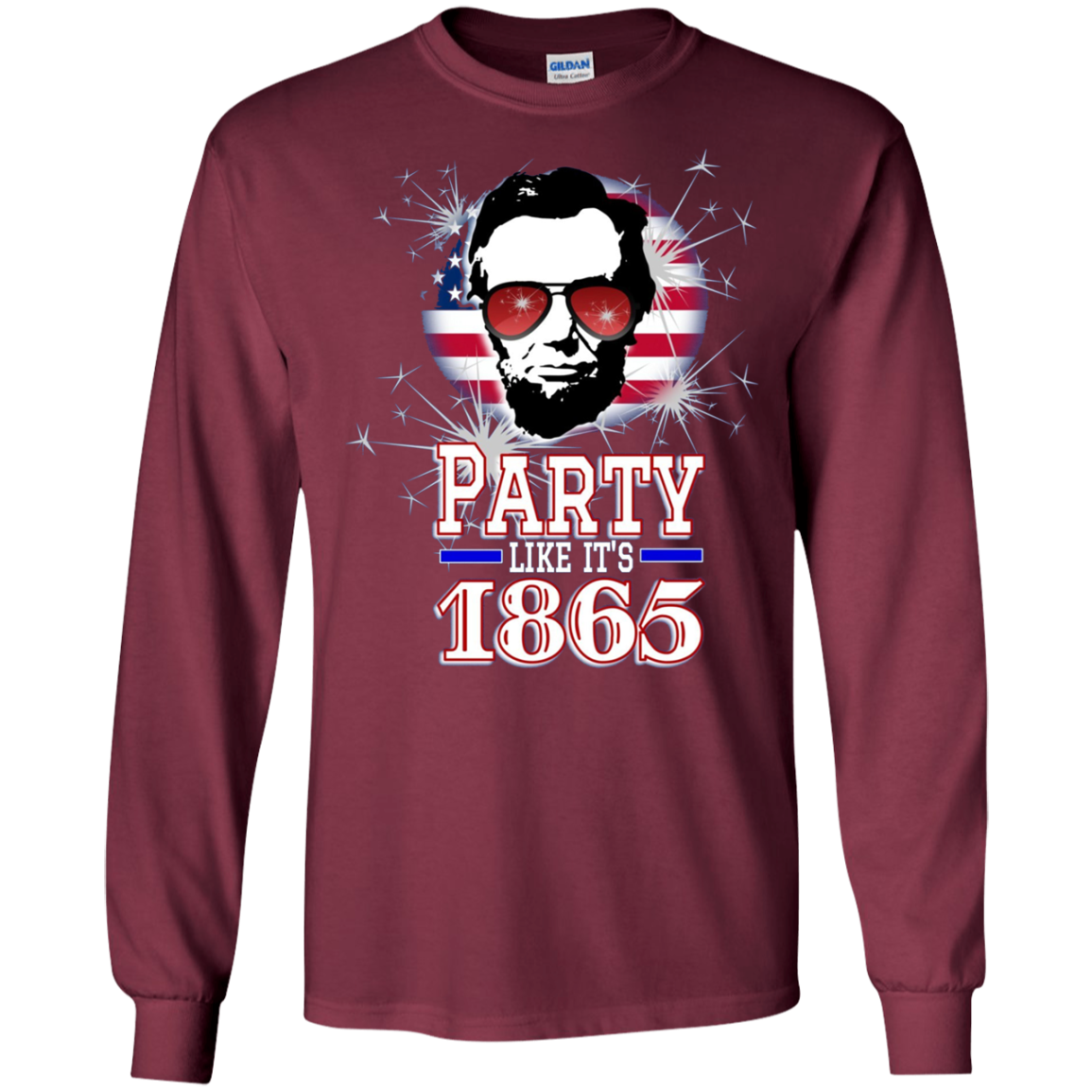 Abraham Lincoln Shirt July 4th Party Like It's 1865 T Shirt