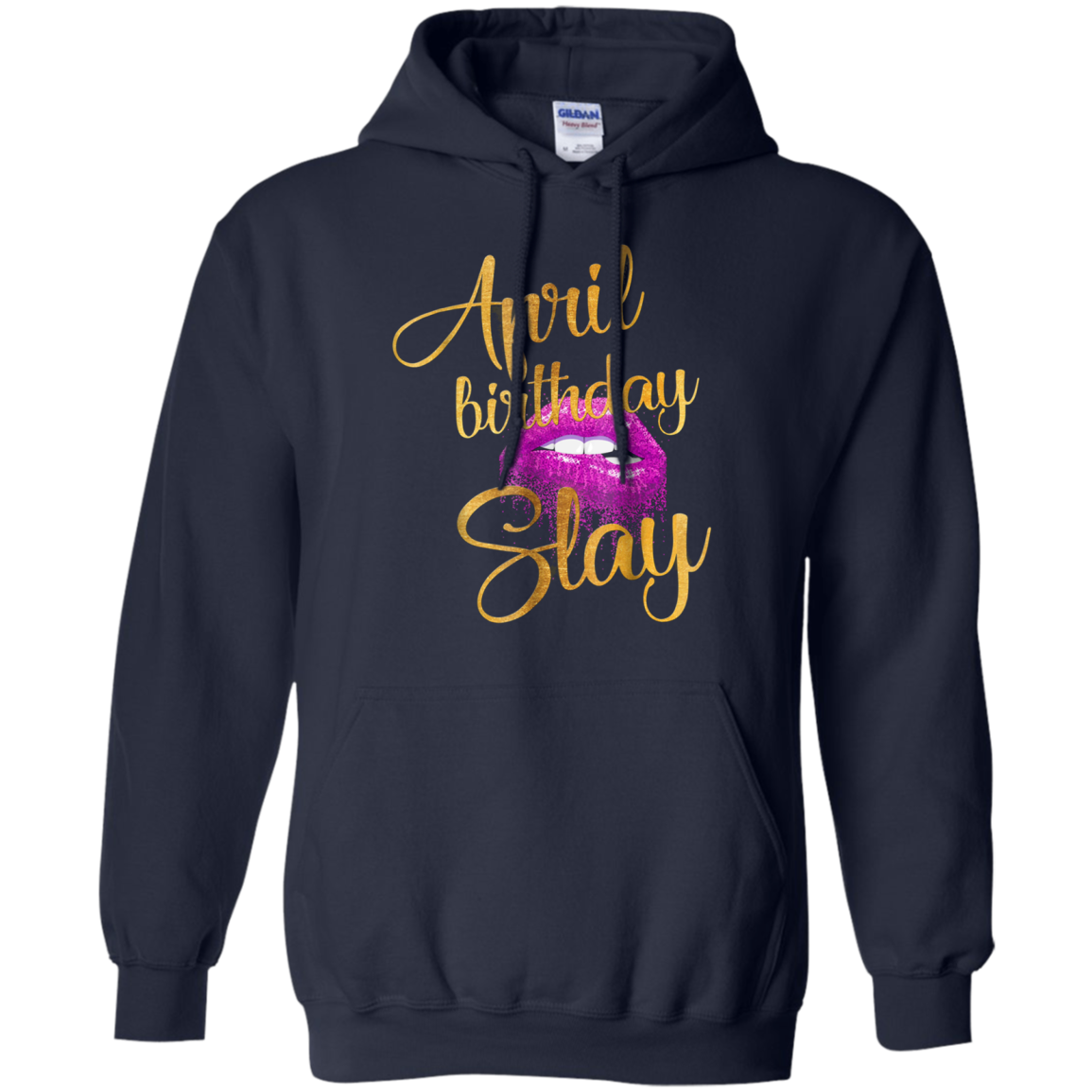April Birthday Purple Lips Slay T-shirt Birthday Gift
