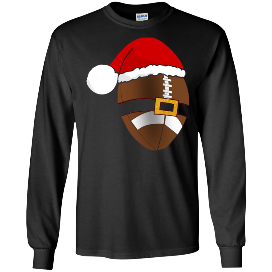 Santa Football Christmas Sports T-Shirt