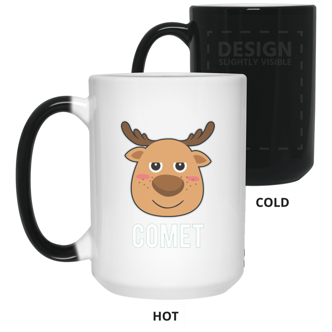 Santa Reindeer Comet T-Shirt Christmas Group Costume Tee