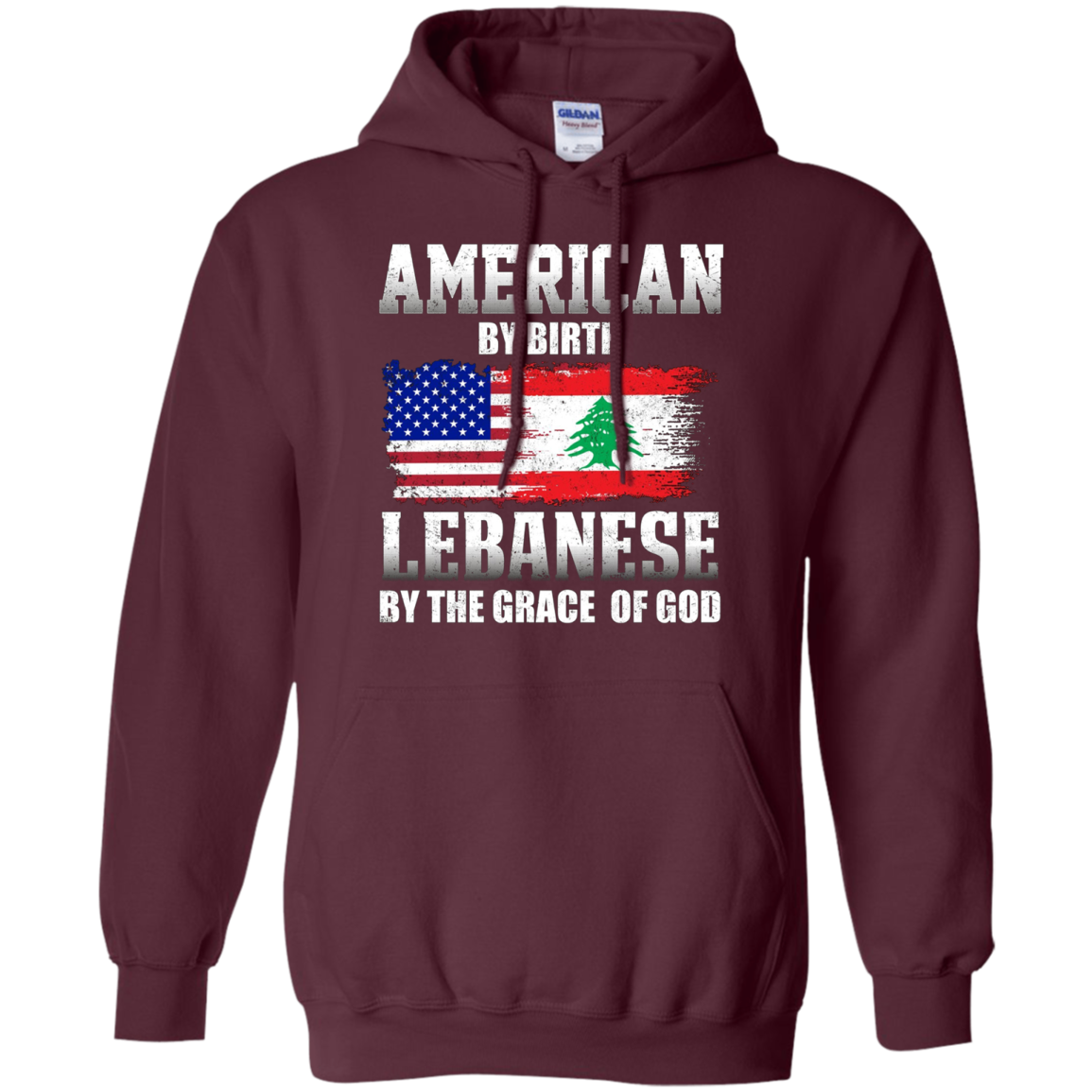 American By Birth Lebanese By The Grace Of God T-shirt