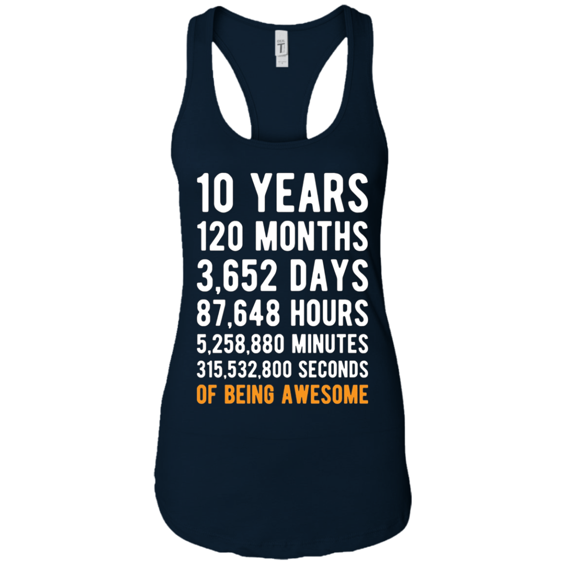 10th Birthday Gift T Shirt 10 Years Old Being Awesome Tee