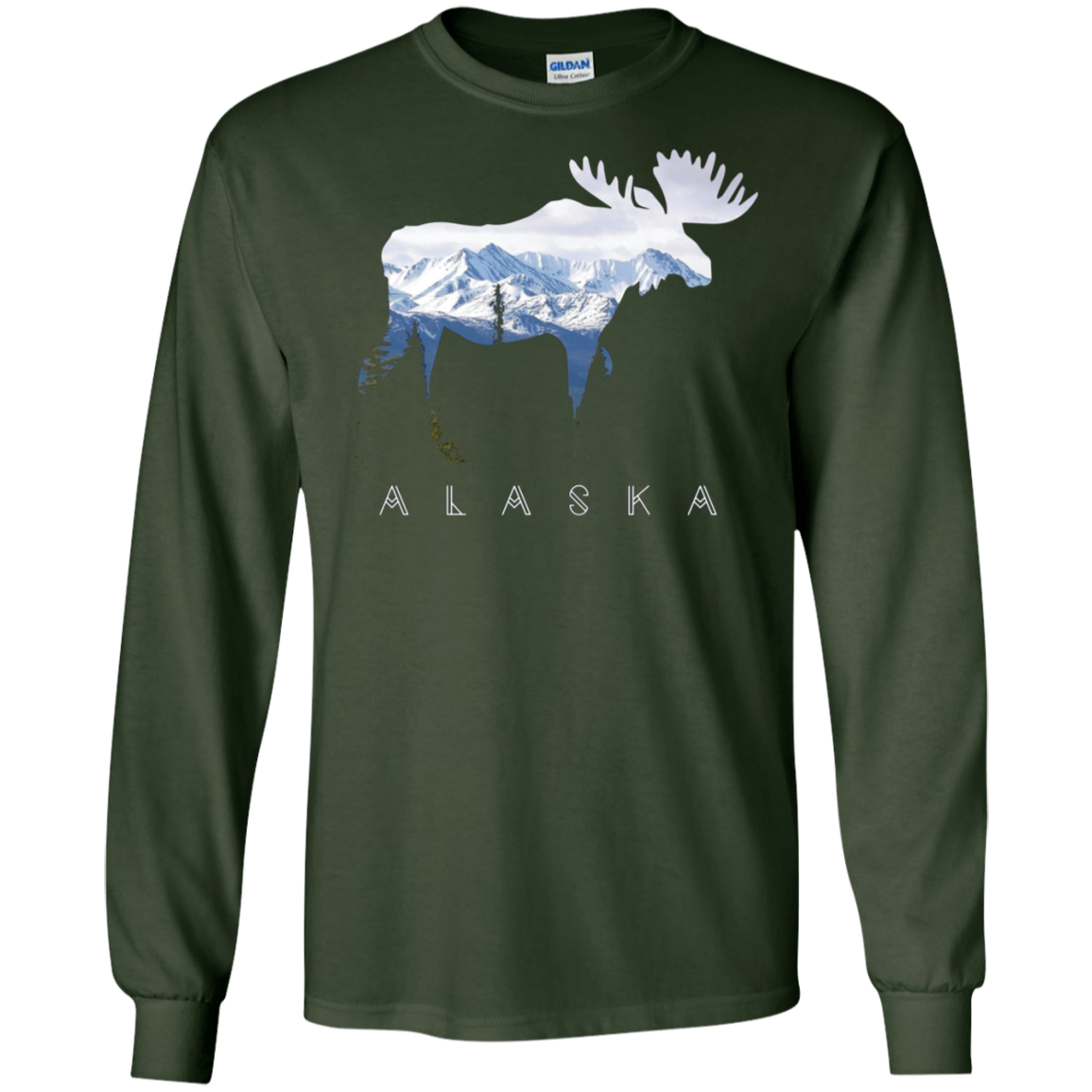 Alaska Day Moose Snowy Mountain Shirt