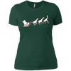 Image of African Santa Sleigh Giraffe T-shirt Merry Christmas Gifts
